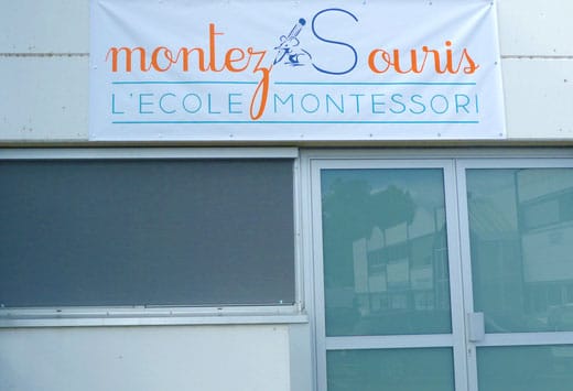 La banderole de l'école Montez Souris